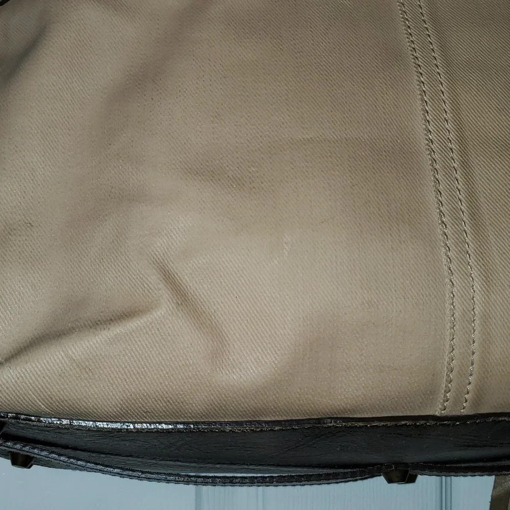 Chloe Canvas and Leather Satchel Bag